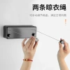 Gun ash invisible clothes drying rope, clothes drying rope, indoor no need for drilling, bathroom balcony telescopic steel wire rope storage details Picture